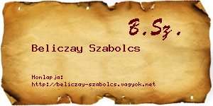 Beliczay Szabolcs névjegykártya